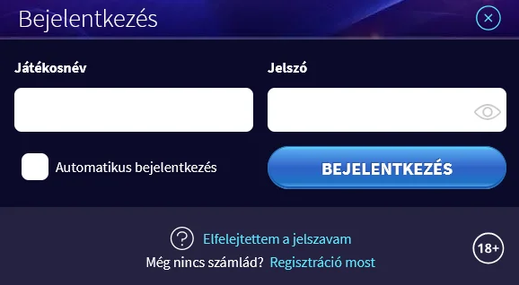 Bejelentkezési űrlap a GameTwist weboldalon a biztonságos fiókhozzáféréshez és visszatérő játékosoknak