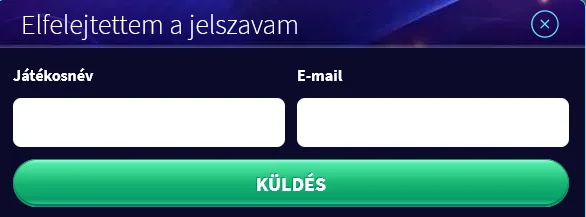 Jelszó és munkamenet visszaállítási oldal a GameTwist weboldalon a fiókhozzáférés helyreállításához bejelentkezési problémák után